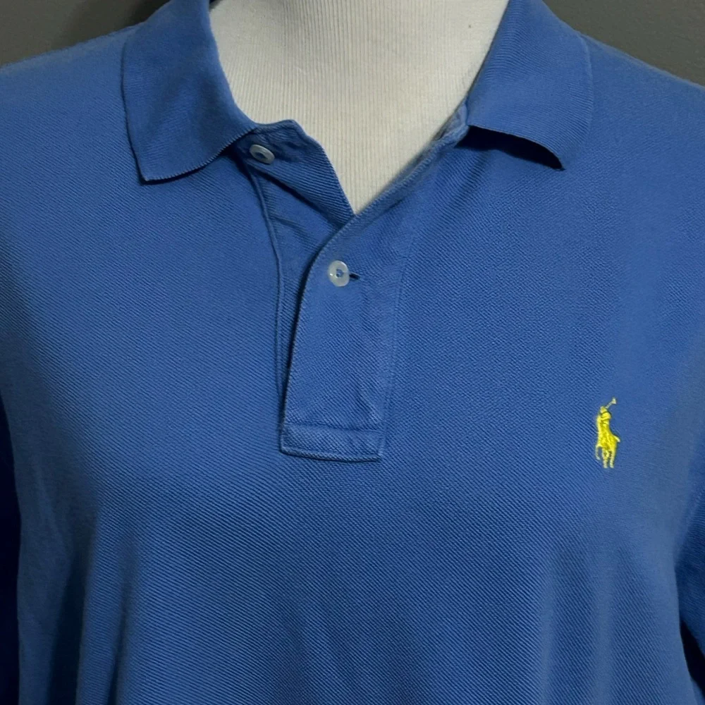 Polo Ralph Lauren men’s pullover polo, short sleeve shirt, blue color size large